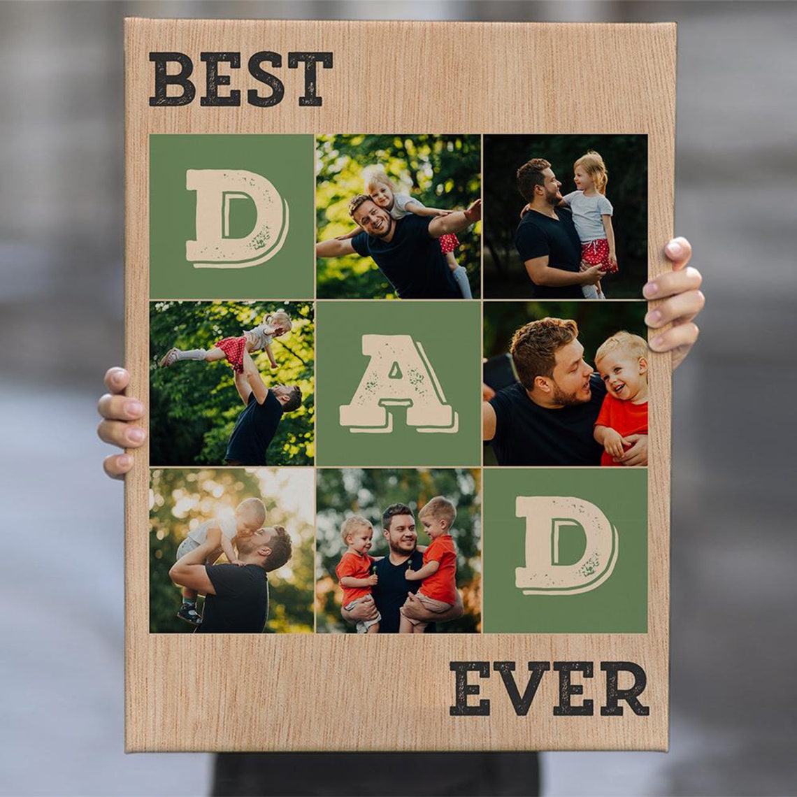 Personalized To My Dad Art Canvas Custom Dad And Children Etsy