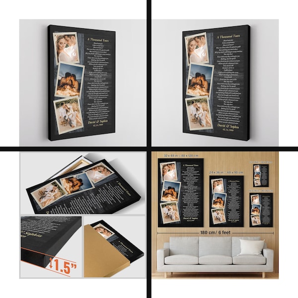 Vinyl Record Song Lyrics - 2nd Cotton 4th and 12th Linen 5th Wood Anniversary for Music Loving Husband or Wife Gift, Our First Dance Song