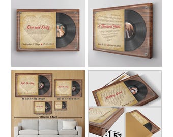 Personalized Song Lyrics Photo Print | Anniversary Gift | Wedding Gift