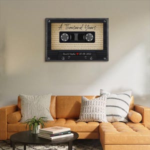 Personalized Song Lyrics Cassette Tape Canvas Wall Art #C6 zdjęcie 8