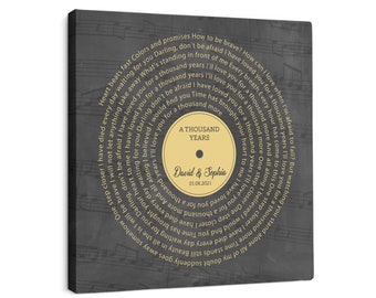 Personalized Wedding Gift, Vinyl Record Song Lyrics for Him, Gift For Father Of The Bride, Wedding Ideas, Wedding Gift, Custom Wedding Gift