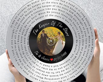 Personalized First (1st) Wedding Anniversary Gifts: Vinyl Record with Song Lyrics - Traditional, Meaningful, Sentimental, Romantic, Keepsake