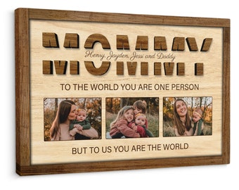 Personalized Gifts For Mom Photos Canvas, Mothers Day Gifts From Husband, Mom Birthday Gift, Mother's Day Gifts For Mum From Daughters, Sons