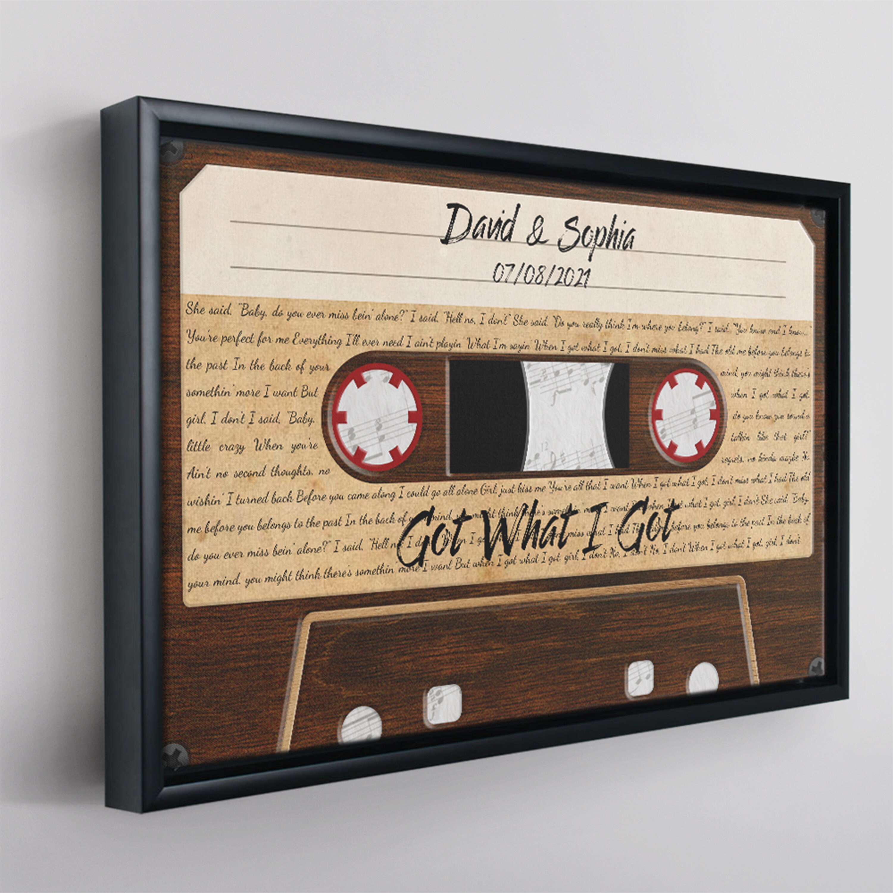 Song Lyrics Wall Art Song Lyrics Gift for Couple 1st Etsy