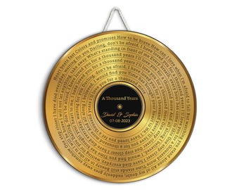 10 Year Anniversary for Him Gift Tin Anniversary Gift Sound Wave Art Song Lyrics, Valentine&#39;s Day gift to girlfriend/ boyfriend #R15