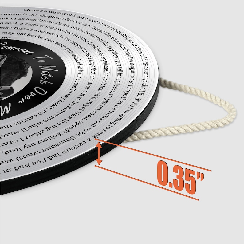 20th Anniversary Gift for Him, Unique Platinum Sound Wave Art Keepsake #T3 image 4