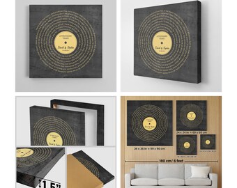 Custom Song Lyrics Print Wall Art, Personalized Wedding Gift For Him, Romantic Gift For Him, father's Day Gift, Anniversary For Husband @S1