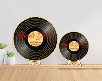 Personalized Wedding Gift, Vinyl Record Song Lyrics for Him, Gift For Father Of The Bride, Wedding Ideas, Custom Gift, Mothers day 2026 #T8