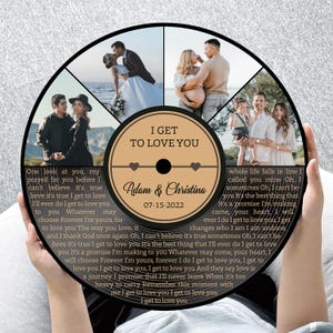 Personalized Valentines Day Gift for Her - Song Lyrics Print on Canvas Wall Art, Personalized Print on Side, Gift Idea, Gift for Him