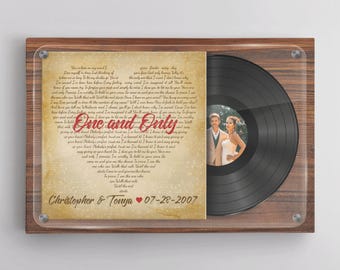 Song lyrics with photos - Custom Wedding Gift - Song Lyrics Wall Art, Heart Song Lyrics, Picture Framed, Favorite Song Canvas