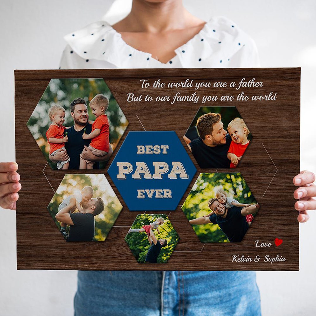 Papa Gift, Personalized Papa Picture Frame, Father's Day Gift for Papa, Gift for Papa From