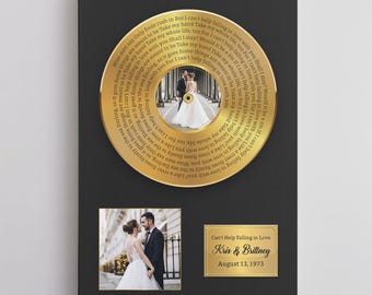 Personalized 50th Anniversary Canvas for Parents, Golden Wedding Anniversary Gift, Custom 50 Years Together Wall Art
