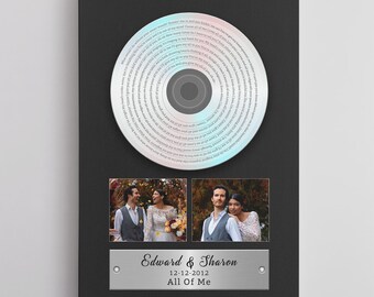 Personalized Wedding Vows Canvas, 1st Anniversary Gift for Husband, Custom Vow Wall Art with Names and Wedding Date