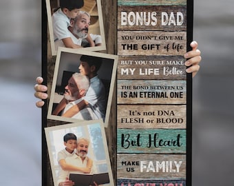 Step Dad Picture Frame, Personalized Stepfather Picture Frame, Stepped Up Dad Picture Frame, Step Dad Father's Day Gift, Bride Step Dad