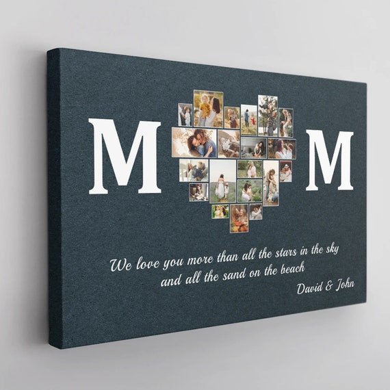 Mom Daughter Collage Canvas, Mother's Day Gift Ideas From Daughter
