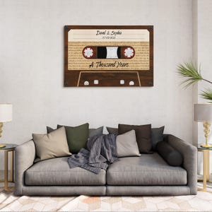 Custom 5th Anniversary for Him: Sound Wave Art, Wood Anniversary Voice Recording Gift, Personalized Anniversary Canvas, Happy Valentines Day image 8