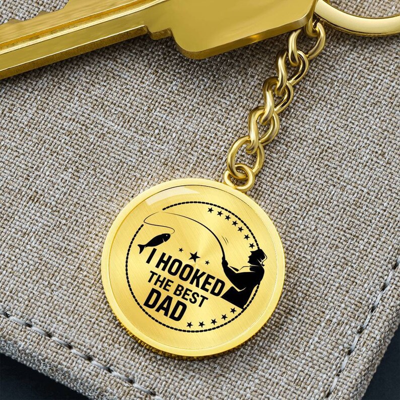 Fishing Dad Keychain Father's Day Gift for Fishing Dad Etsy