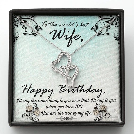 Unique Birthday Gift for Wife, Wife Jewelry Gift, Birthday Gifts for Wife  From Husband, Wife Birthday Ideas, Birthday Cards for Wife 