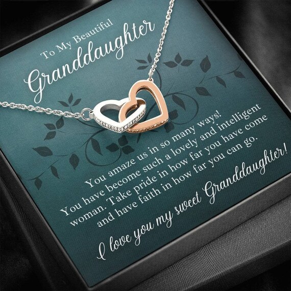 Amazon.com: Granddaughter Necklace Gifts From Grandma Grandmother or Grandpa  Grandfather To My Granddaughter Graduation Birthday Pendant Jewelry with  Message Card and Gift Box (Box with Earrings, Circle Knot) : Clothing,  Shoes &