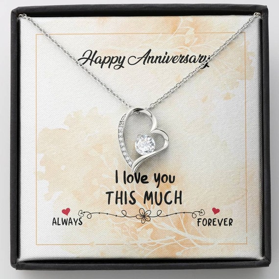 Wedding Anniversary - My Forever Forever Love Necklace, Anniversary Jewelry to Wife, Wife Anniversary, Anniversary Card, Wedding Gifts, Anniversary