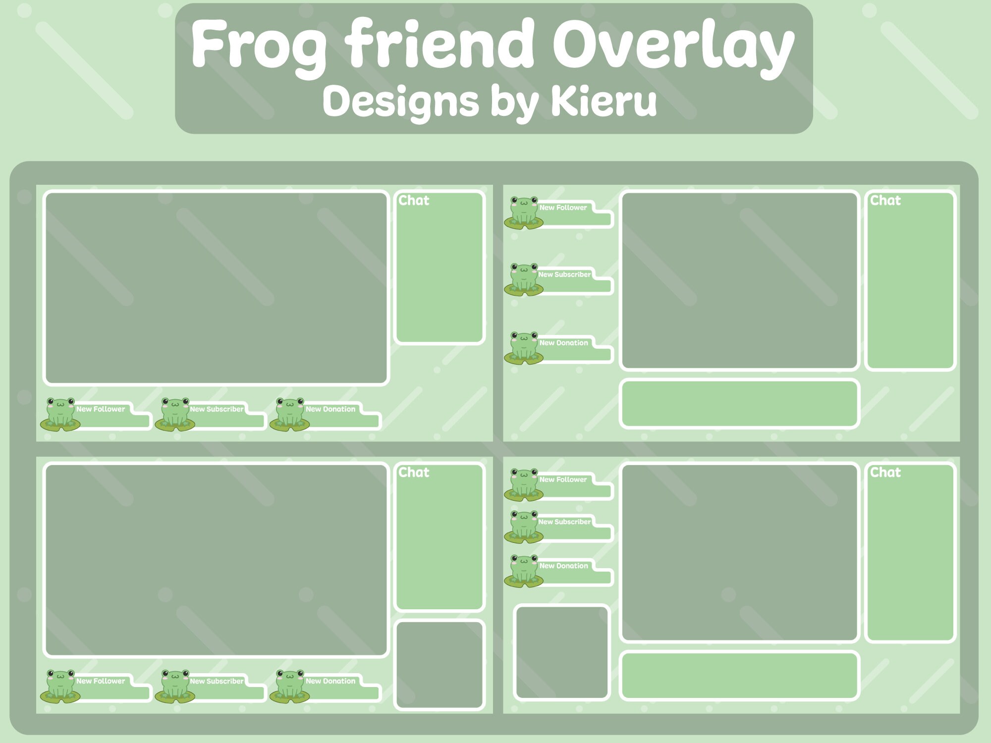 Twitch Overlay Package Frog Friend Panels Pack Just Etsy Twitch Overlay Package Frog Friend Panels Pack Just Etsy