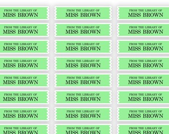 Personalised Teacher Stickers, Assorted Colour Book Labels, Teacher ID labels, Book Stickers, Teacher Labels, Teacher Stamps