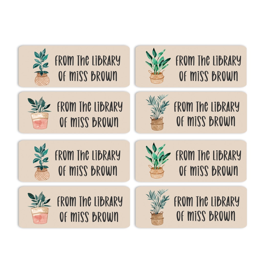 Personalised Teacher Stickers, Boho Book Labels, Teacher ID Labels