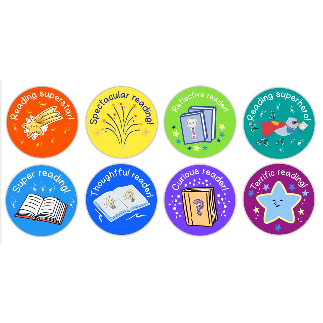 Reading Stickers, Teacher Stickers, Reading Diary Stickers, Homework