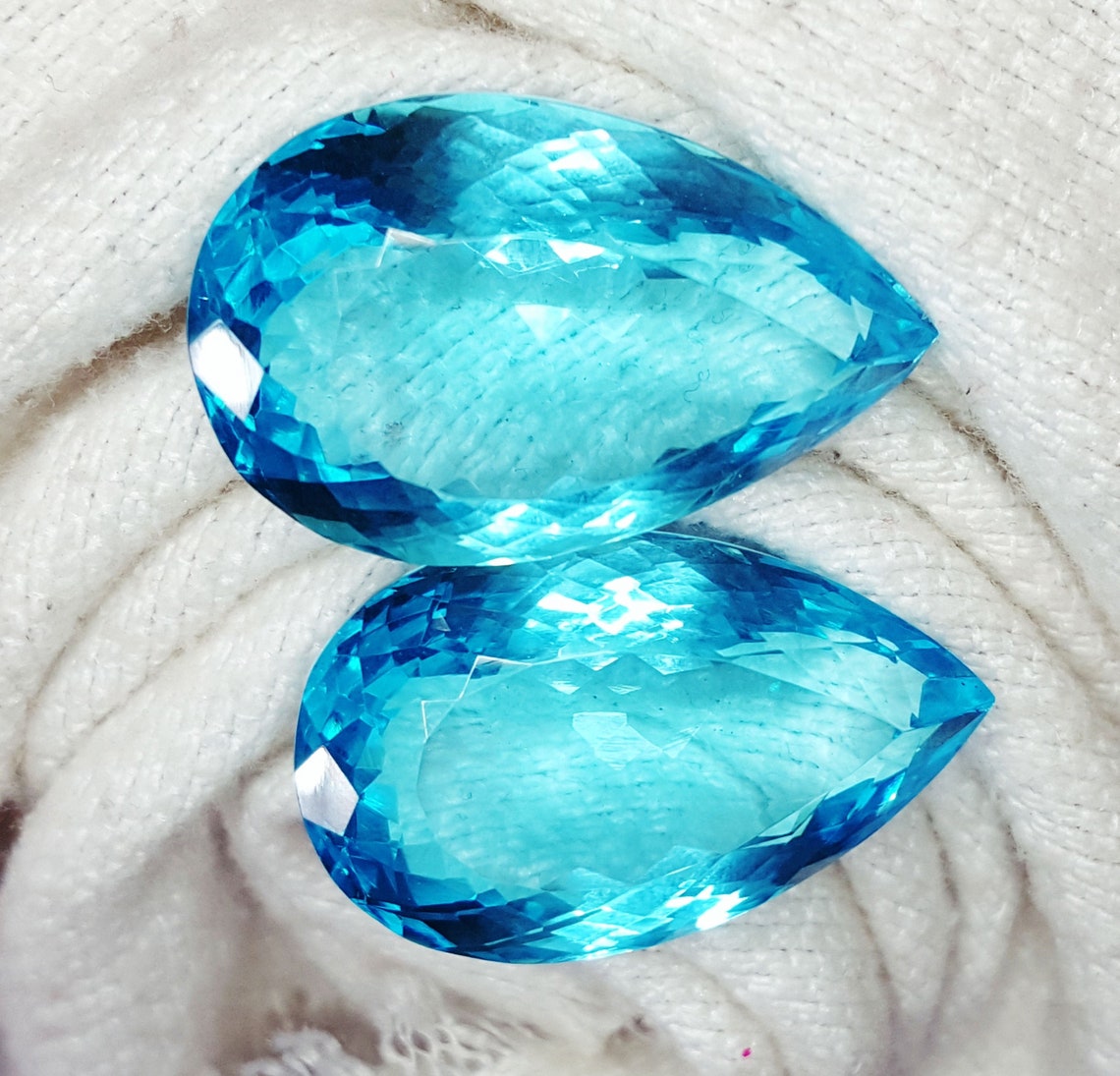 Loose Gemstone Certified Aquamarine 50.00 To 55.00 Cts Pair Etsy