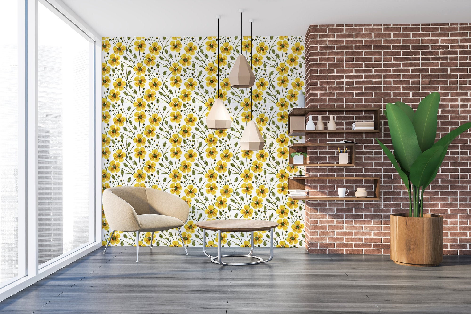 Daisy Wallpaper Peel & Stick Self Adhesive Wallpaper | Etsy