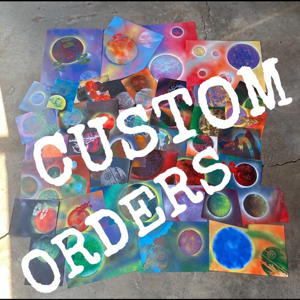 Made to Order Custom Spray Paint Galaxy Prints