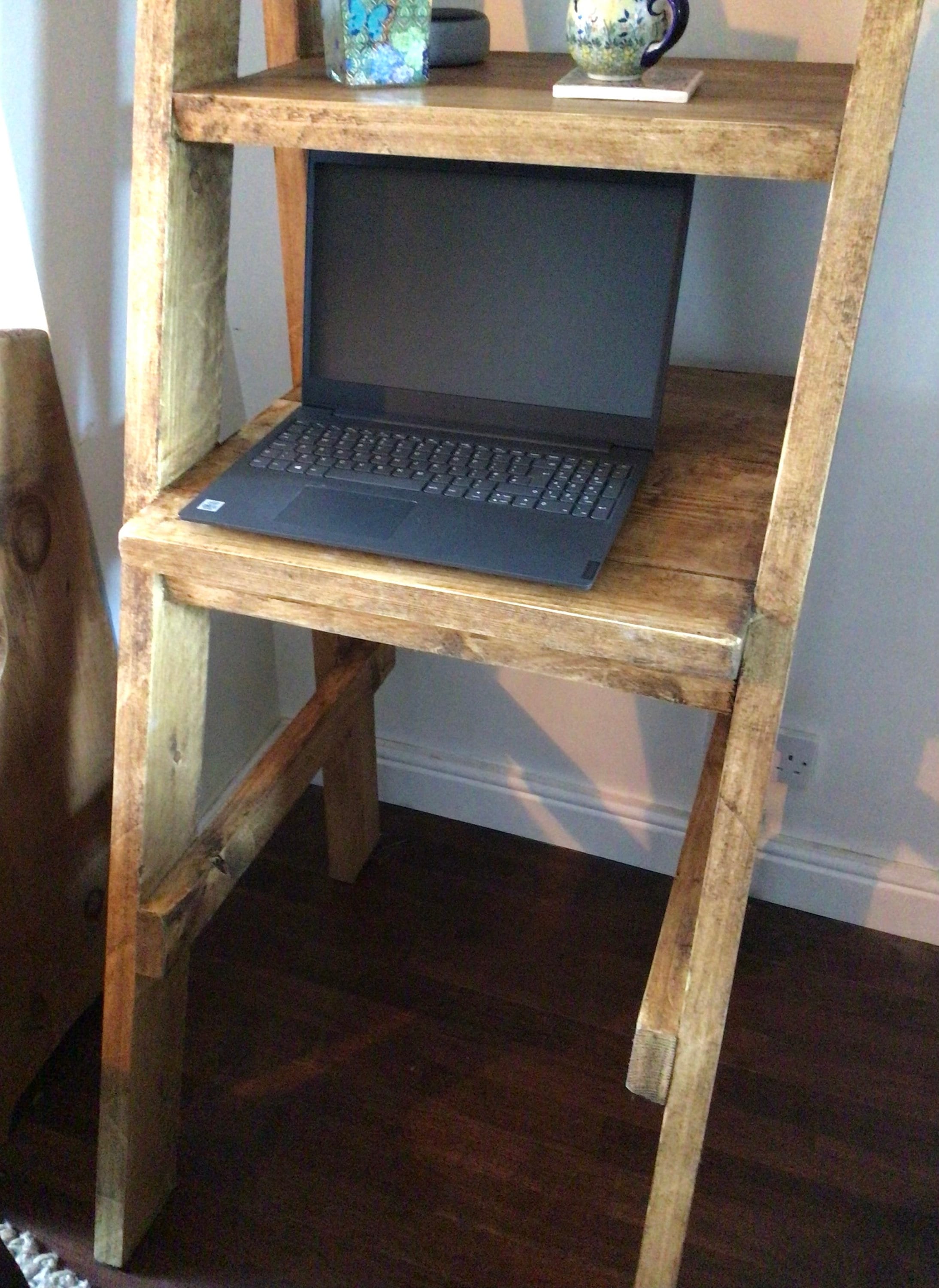 Bespoke Ladder Bookshelf Desk Etsy