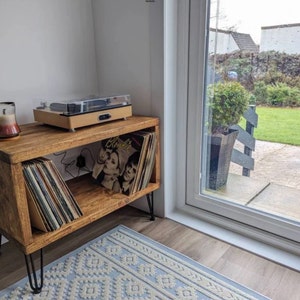 Vinyl record storage unit, coffee table, television stand image 7