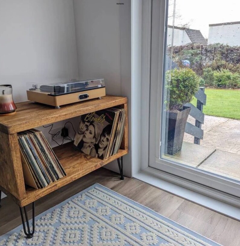 Vinyl record storage unit, coffee table, television stand image 7