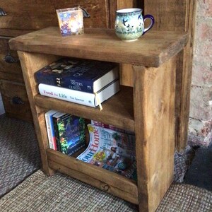 Slimline coffee table  End sofa coffee table   Rustic wooden slimline table   Wooden coffee table