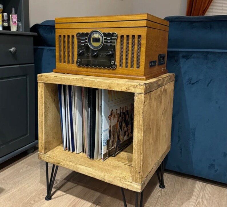 Vinyl record storage unit, coffee table, television stand image 5