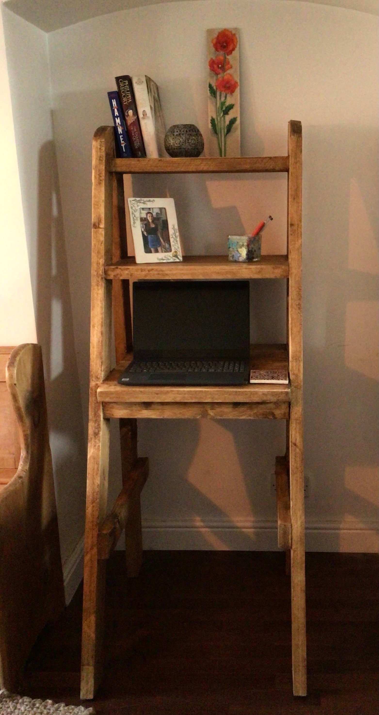 Bespoke Ladder Bookshelf Desk Etsy