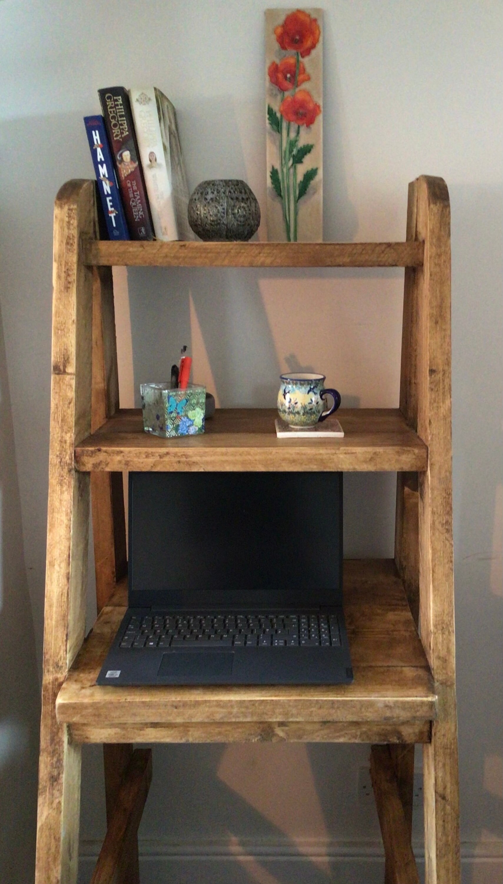 Bespoke Ladder Bookshelf Desk Etsy