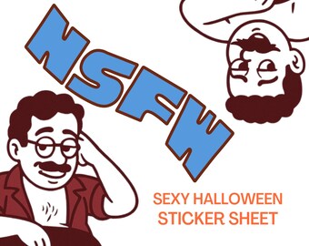 Paquete de pegatinas NSFW/Halloween sexy/Pene/Ano/Pegatina para portátil/Pegatina para funda de teléfono/Pegatina para botella de agua