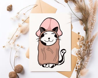 Gato Pecker / Tarjeta de regalo / Gato / Disfraz