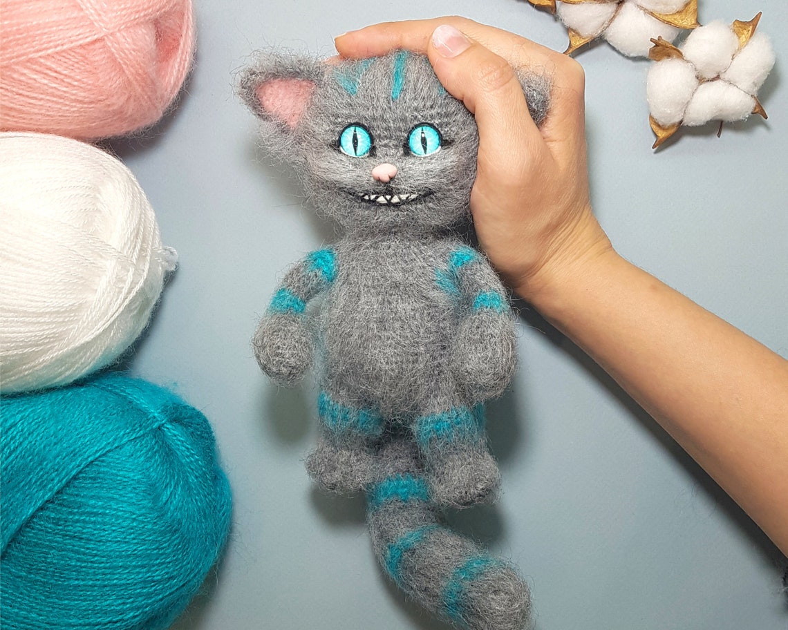 Cheshire cat crochet pattern Amigurumi cat with smile | Etsy