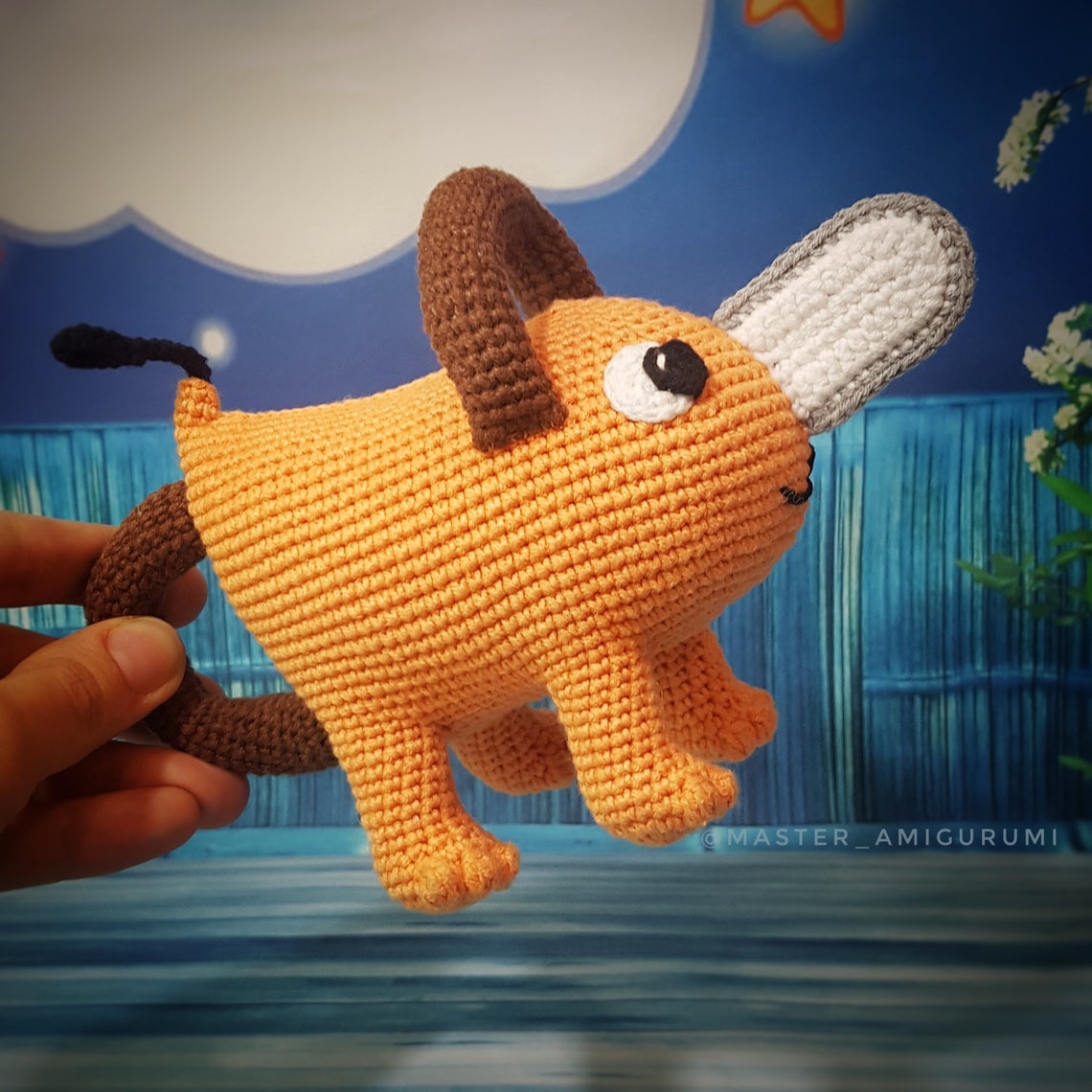 Pochita crochet pattern. Chainsaw man dog. Amigurumi English Etsy