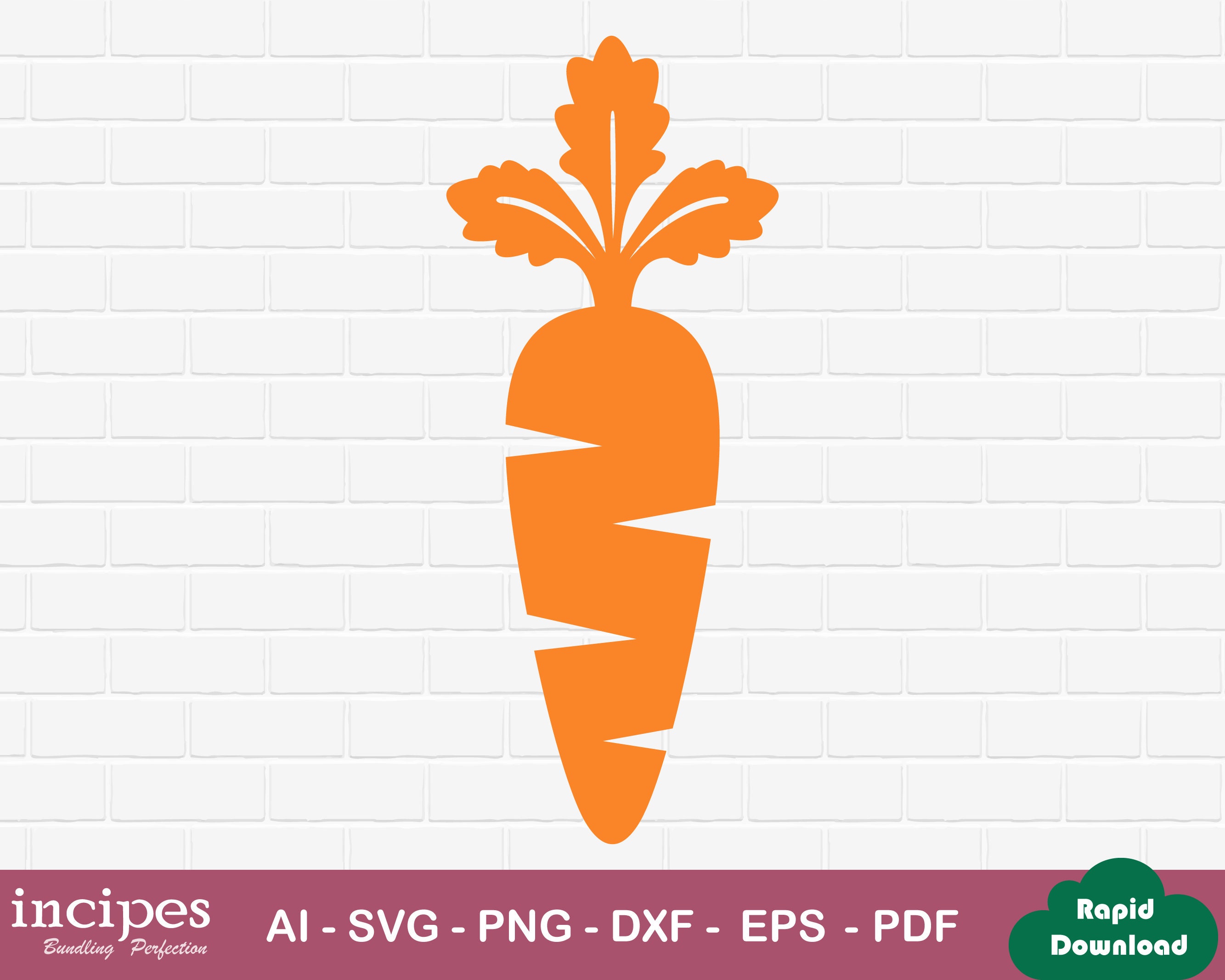 Orange Carrot SVG PNG DXF eps. Three Easter carrots. Cricut Etsy