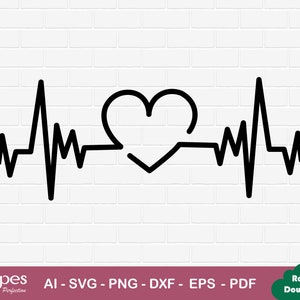 Herzschlag SVG , Ekg svg Heartbeat Clipart Vektor Cut Dateien Circut ,Heartbeat svg,Health svg,Heartbeat Line svg,Nurse life,Pulse Iron
