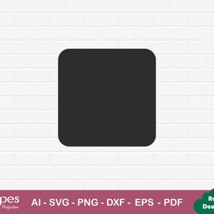 Cricut Square Coaster Template. Square Coaster Blank. Coaster Blank Silhouette. Coaster Blank Board. Coaster Blank Vector. Svg For Cricut.
