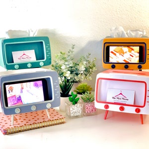 Customize 2 in 1 Tissue box cover, TV tissue box and phone holder, Custom tissue cover decoration