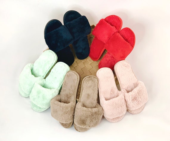 Winter Plush Lined Slippers Cozy Warm Soft Sole Slip Fluffy - Temu