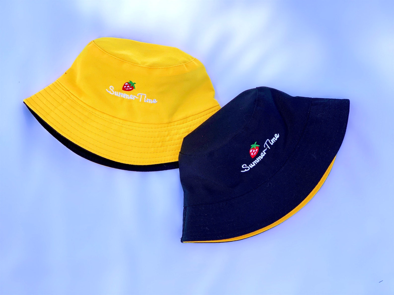 Cute Trendy Bucket Hat Reversible Doublesided Summer Hat Etsy