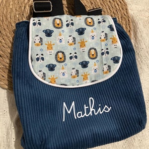 Sac à dos enfant personnalisé, crèche, maternelle, fait main