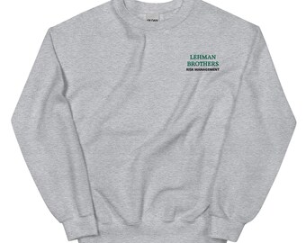 Sudadera bordada de Lehman Brothers Risk Management